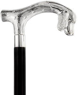Tried-and-True Cocker Spaniel Nickel Plated Fritz Handle Cane w/ Custom Shaft & Collar Dog Walking Canes - Tophatter Daily Deals