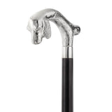 Tried-and-True Cocker Spaniel Nickel Plated Fritz Handle Cane w/ Custom Shaft & Collar Dog Walking Canes - Tophatter Daily Deals