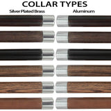 Scratch and Dent Unwavering Fierce Wolf Nickel Plated Fritz Handle Cane w/ Custom Shaft & Collar V2287 Dog Walking Canes - Tophatter Daily Deals