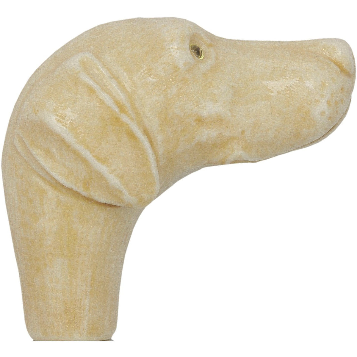 Faux Ivory White Labrador Handle Cane - Italian Handle w/Custom Shaft and Collar - Tophatter Daily Deals