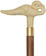 Faux Ivory Swan Handle Walking Cane-Italian Handle w/Custom Shaft and Collar Fish Walking Canes - Tophatter Daily Deals