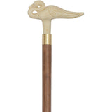 Faux Ivory Swan Handle Walking Cane-Italian Handle w/Custom Shaft and Collar Fish Walking Canes - Tophatter Daily Deals