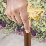 Great White Shark Handle Cane made w/ 18k Gold w/ Custom Shaft & Collar Fish Walking Canes - Tophatter Daily Deals