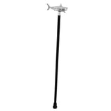 Great White Shark Nickel Plated Handle Cane w/ Custom Shaft & Collar Fish Walking Canes - Tophatter Daily Deals