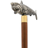 Scratch and Dent Tiger Shark Handle Cane w/ Custom Shaft & Collar V1825 Fish Walking Canes - Tophatter Daily Deals