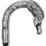 Elegant Nickel Plated Horse Tourist Style Walking Cane- Italian Handle w/custom shaft and collar Horse Walking Canes - Tophatter Daily Deals