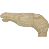 Faux Ivory Stallion Horse Head Cane - Italian Handle w/Custom Shaft and Collar Horse Walking Canes - Tophatter Daily Deals