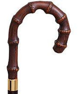 Bamboo Crook Imitation Wood Handle Cane Italian Handle w/ Custom Shaft & Collar Italian Handles - Tophatter Daily Deals