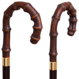 Bamboo Crook Imitation Wood Handle Cane Italian Handle w/ Custom Shaft & Collar Italian Handles - Tophatter Daily Deals