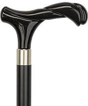 Black Newly Designed Twisted Fritz Handle-Italian Handle Cane w/Custom Shaft and Collar Italian Handles - Tophatter Daily Deals