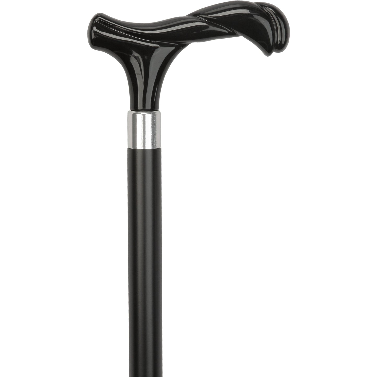 Black Newly Designed Twisted Fritz Handle-Italian Handle Cane w/Custom Shaft and Collar Italian Handles - Tophatter Daily Deals