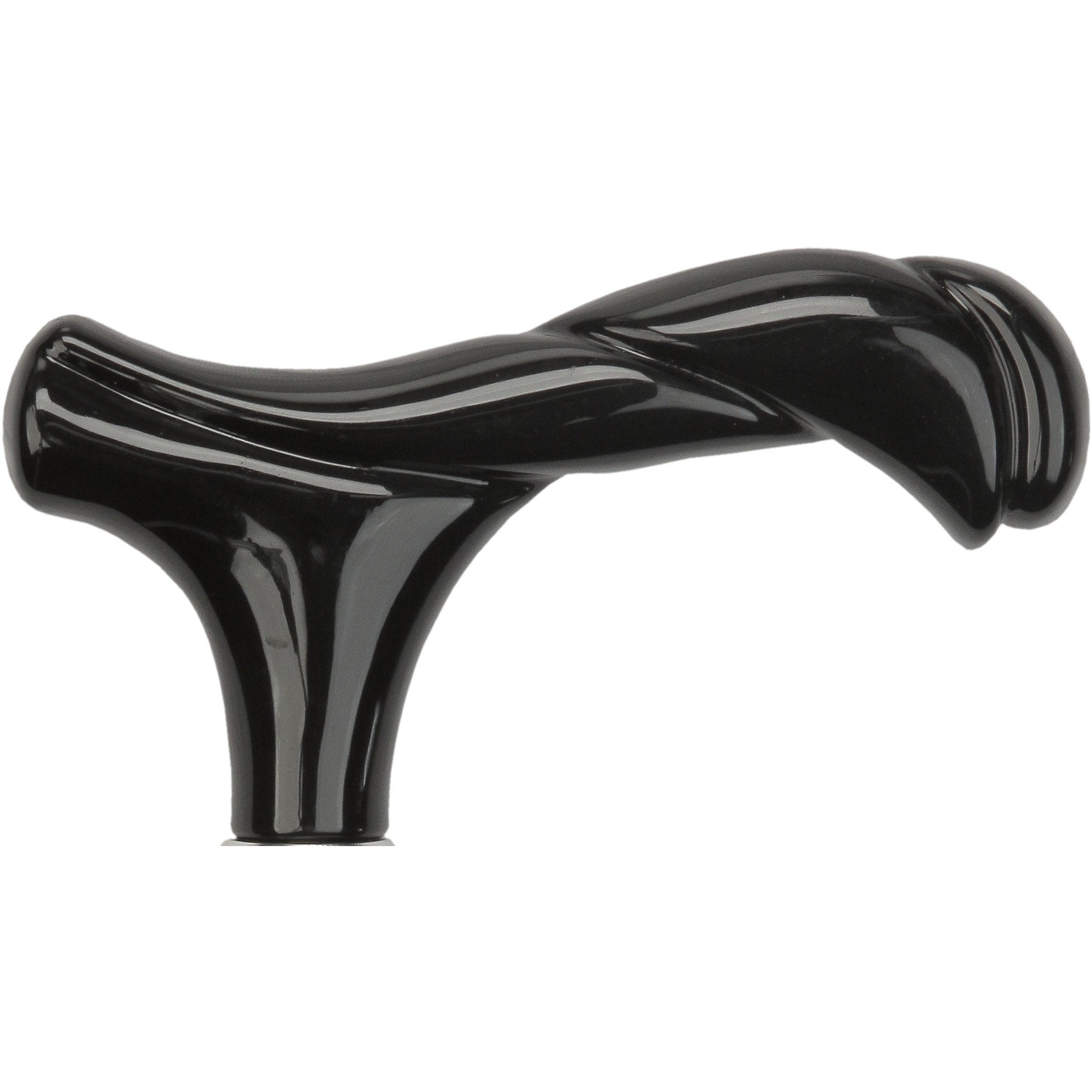 Black Newly Designed Twisted Fritz Handle-Italian Handle Cane w/Custom Shaft and Collar Italian Handles - Tophatter Daily Deals
