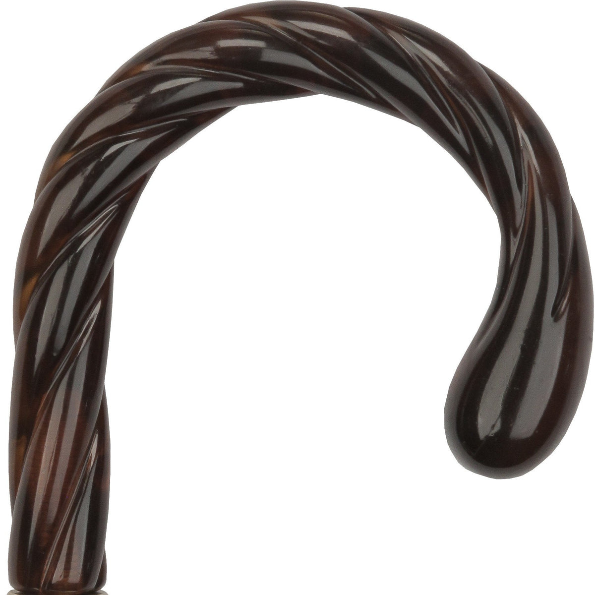 Elegant Twisted Imitation Tortoise Shell Tourist Cane - Italian Handle w/ Custom Options Italian Handles - Tophatter Daily Deals