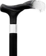 Elegantly Twisted Black Crystal Fritz Handle Cane w/ Custom Shaft & Collar Italian Handles - Tophatter Daily Deals