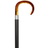 Smooth Tourist Handle Cane w/ Tortoise-Italian Handle w/ Custom Shaft and Collar Italian Handles - Tophatter Daily Deals