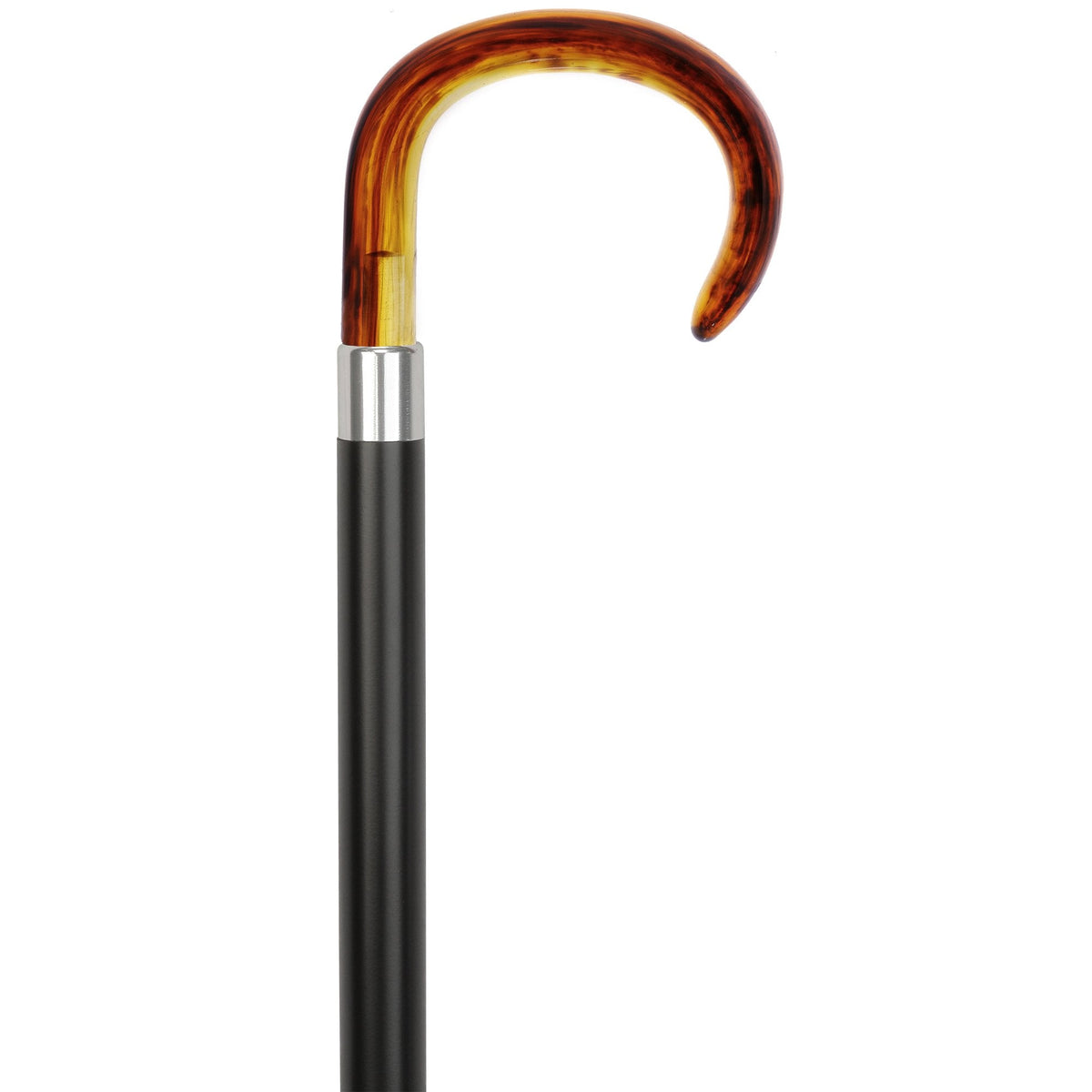 Smooth Tourist Handle Cane w/ Tortoise-Italian Handle w/ Custom Shaft and Collar Italian Handles - Tophatter Daily Deals