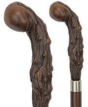 Brown Knob Imitation Wood Handle Cane -Italian Handle w/Custom Shaft and Collar Knobbed Walking Sticks - Tophatter Daily Deals