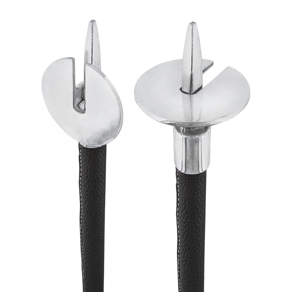 Hammock Chair Cane: Genuine Leather, Adjustable - Spike Tip Sitting Canes - Tophatter Daily Deals