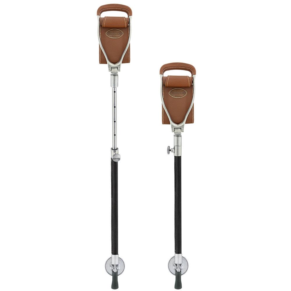 Hammock Chair Cane: Genuine Leather, Adjustable - Spike Tip Sitting Canes - Tophatter Daily Deals