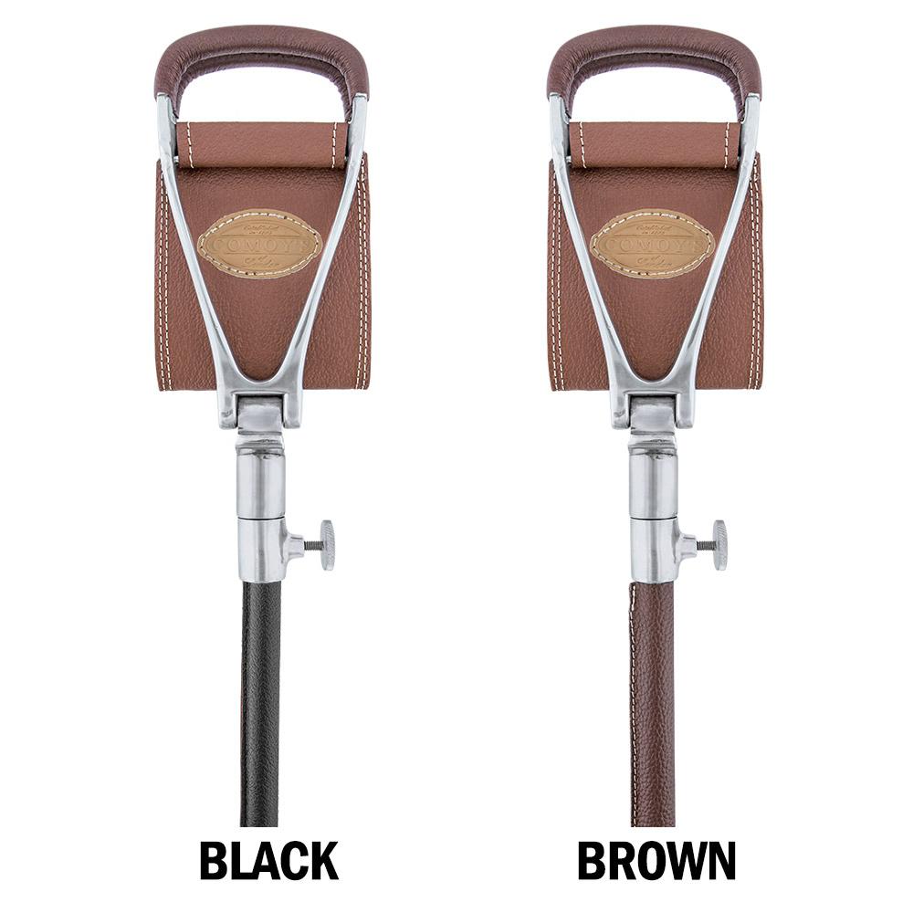 Hammock Chair Cane: Genuine Leather, Adjustable - Spike Tip Sitting Canes - Tophatter Daily Deals