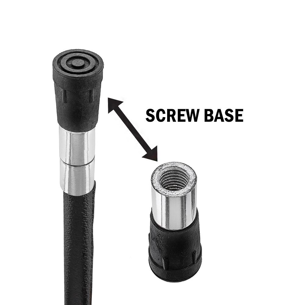 Hammock Chair Cane: Genuine Leather, Adjustable - Spike Tip Sitting Canes - Tophatter Daily Deals