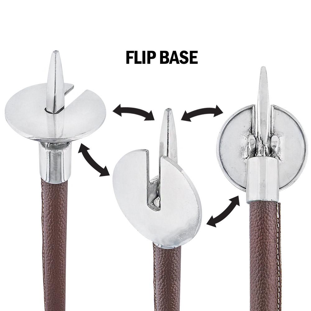 Hammock Chair Cane: Genuine Leather, Adjustable - Spike Tip Sitting Canes - Tophatter Daily Deals