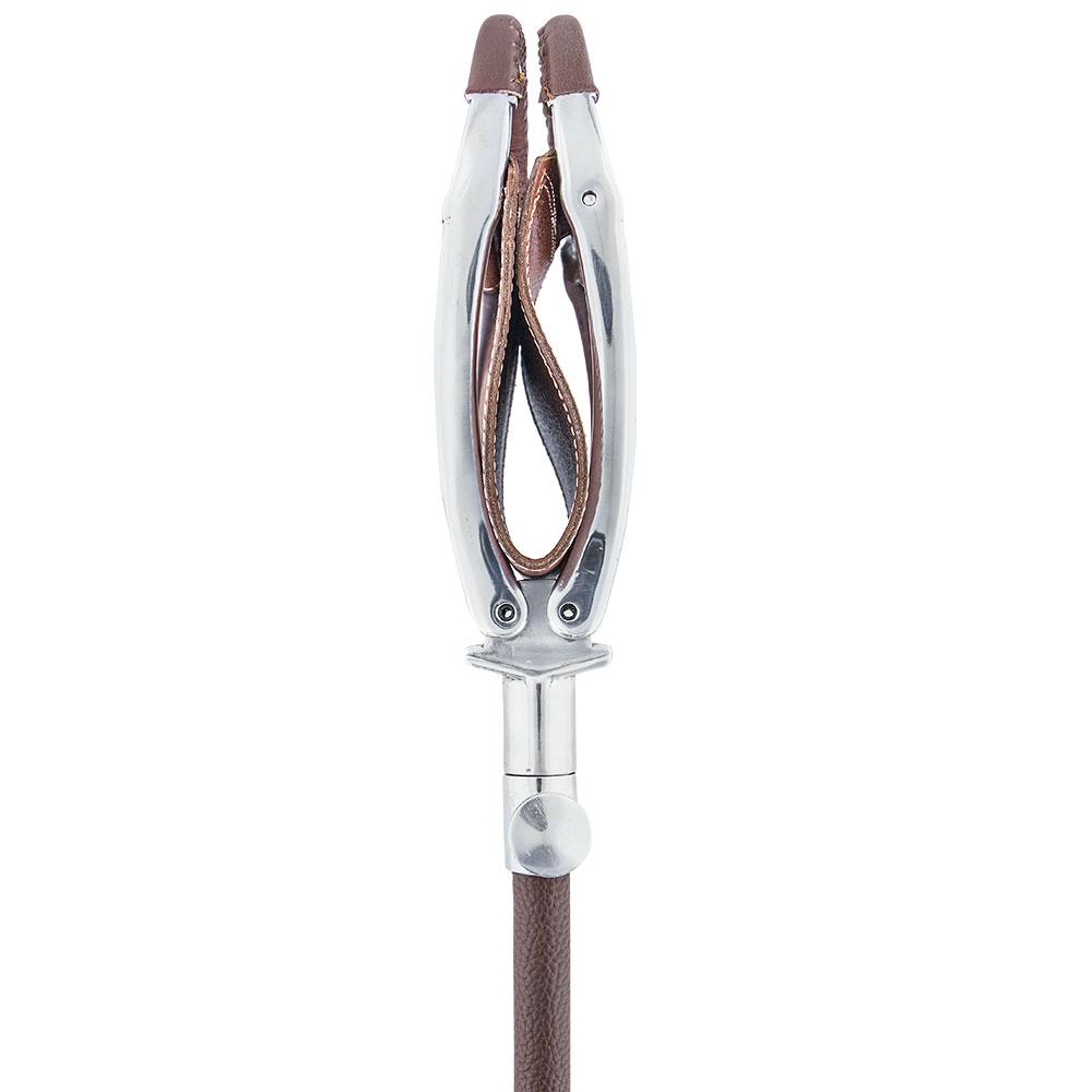 Hammock Chair Cane: Genuine Leather, Adjustable - Spike Tip Sitting Canes - Tophatter Daily Deals