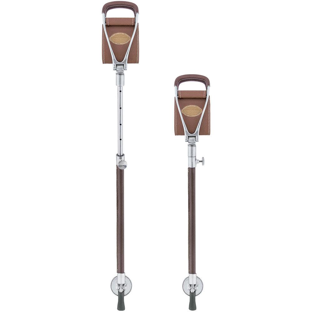 Hammock Chair Cane: Genuine Leather, Adjustable - Spike Tip Sitting Canes - Tophatter Daily Deals