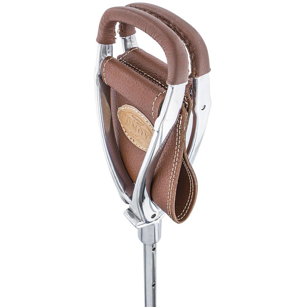 Hammock Chair Cane: Genuine Leather, Adjustable - Spike Tip Sitting Canes - Tophatter Daily Deals