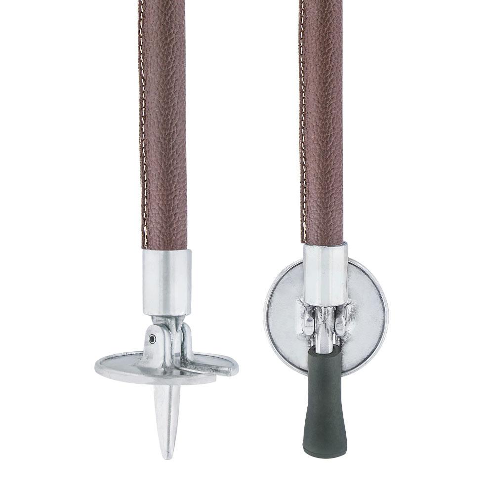 Hammock Chair Cane: Genuine Leather, Adjustable - Spike Tip Sitting Canes - Tophatter Daily Deals