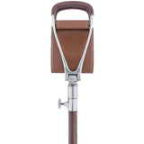 Hammock Chair Cane: Genuine Leather, Adjustable - Spike Tip Sitting Canes - Tophatter Daily Deals