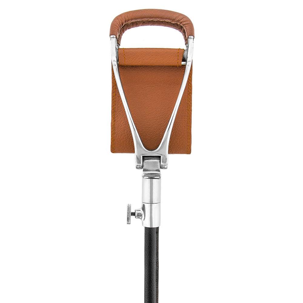 Hammock Chair Cane: Genuine Leather, Adjustable - Spike Tip Sitting Canes - Tophatter Daily Deals