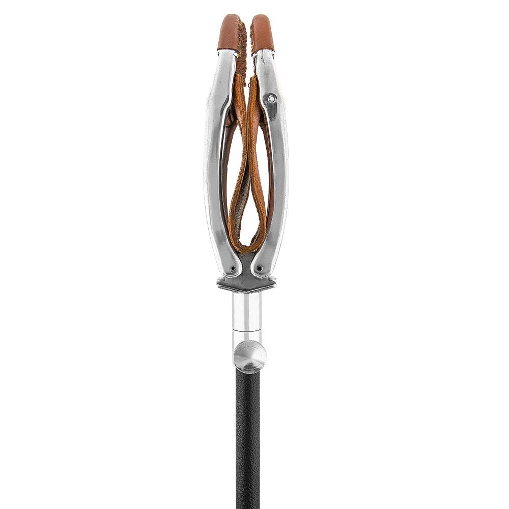 Hammock Chair Cane: Genuine Leather, Adjustable - Spike Tip Sitting Canes - Tophatter Daily Deals