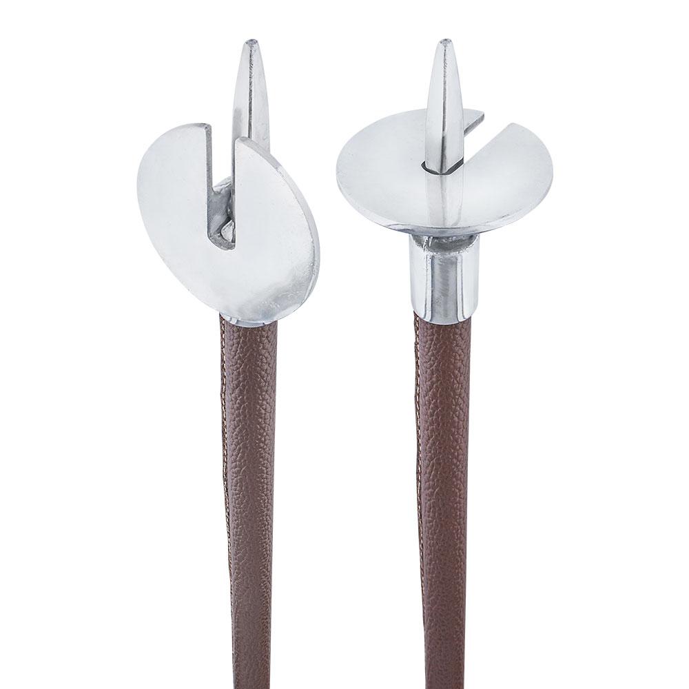 Hammock Chair Cane: Genuine Leather, Adjustable - Spike Tip Sitting Canes - Tophatter Daily Deals