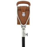 Hammock Chair Cane: Genuine Leather, Adjustable - Spike Tip Sitting Canes - Tophatter Daily Deals