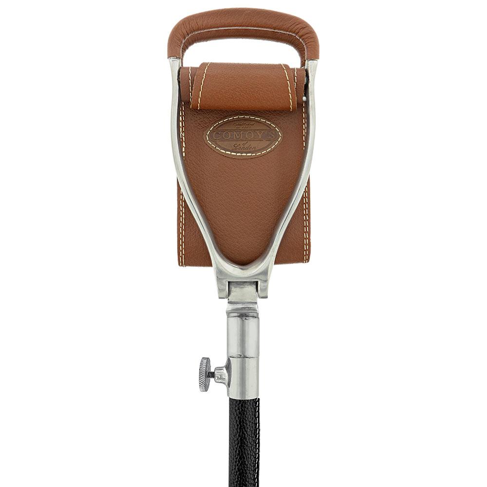 Hammock Chair Cane: Genuine Leather, Adjustable - Spike Tip Sitting Canes - Tophatter Daily Deals