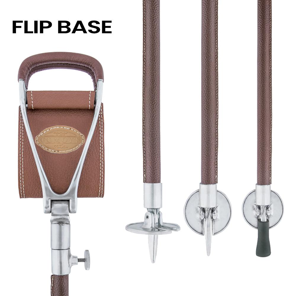 Hammock Chair Cane: Genuine Leather, Adjustable - Spike Tip Sitting Canes - Tophatter Daily Deals