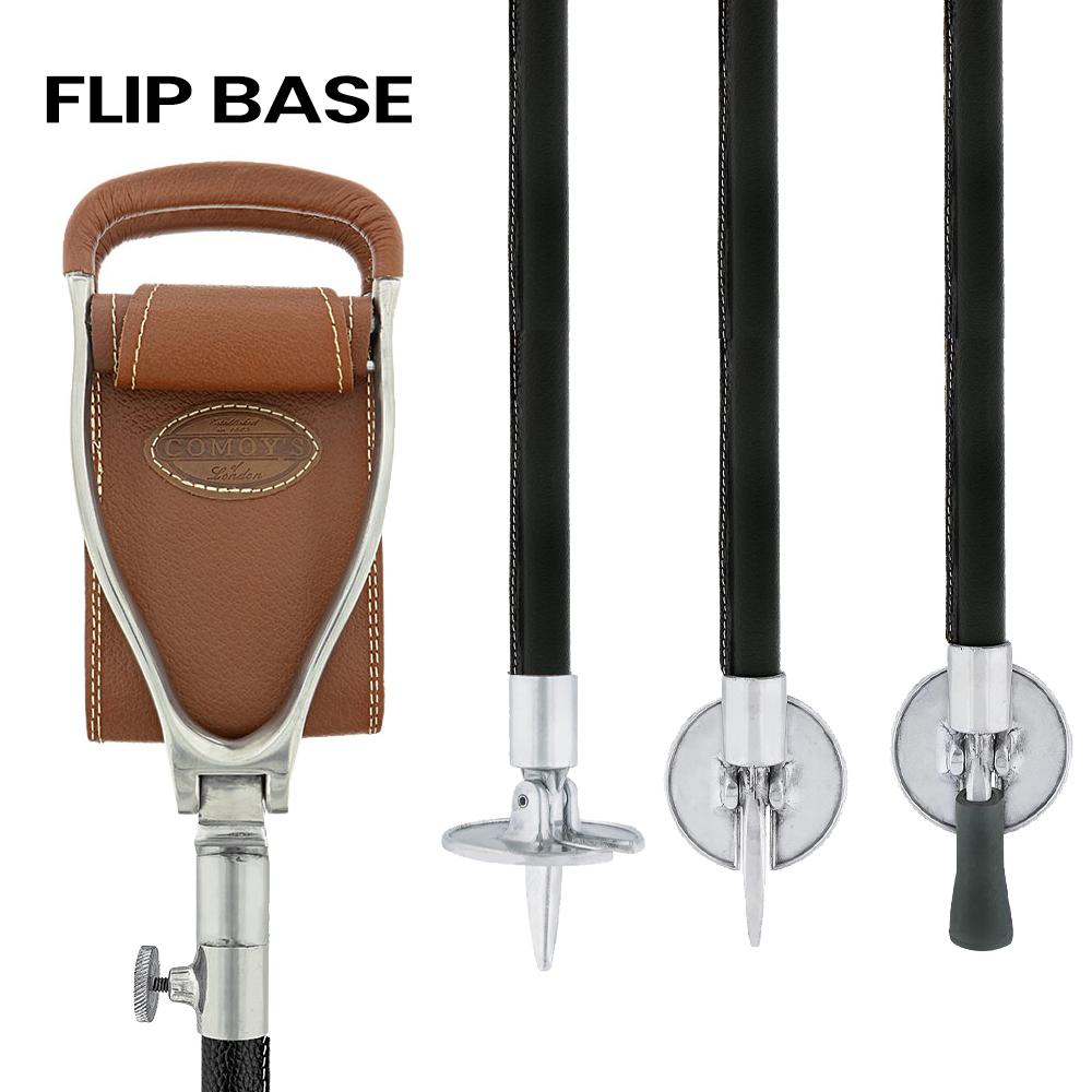 Hammock Chair Cane: Genuine Leather, Adjustable - Spike Tip Sitting Canes - Tophatter Daily Deals