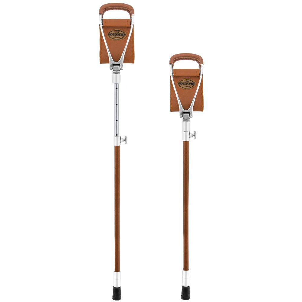 Hammock Chair Cane: Genuine Leather, Adjustable - Spike Tip Sitting Canes - Tophatter Daily Deals