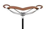 Genuine Leather Brown Cane Hammock Chair - Black Shaft - Non-Adjustable Sitting Canes - Tophatter Daily Deals