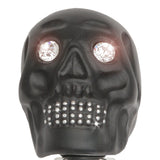 Black Skull Head Cane With Swarovski Crystal Eyes and Teeth-Italian Handle w/Custom Shaft and Collar Skull Walking Canes Dragon Walking Canes - Tophatter Daily Deals