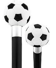 Soccer Ball Walking Cane with Custom Shaft and Collar Sports Walking Canes - Tophatter Daily Deals