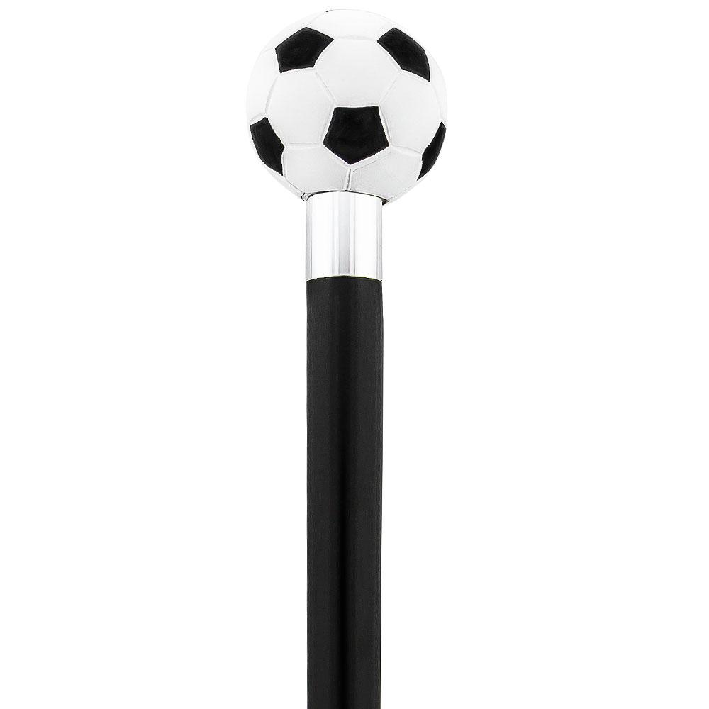 Scratch and Dent Soccer Ball Walking Cane with Custom Shaft and Collar V2136 Sports Walking Canes - Tophatter Daily Deals