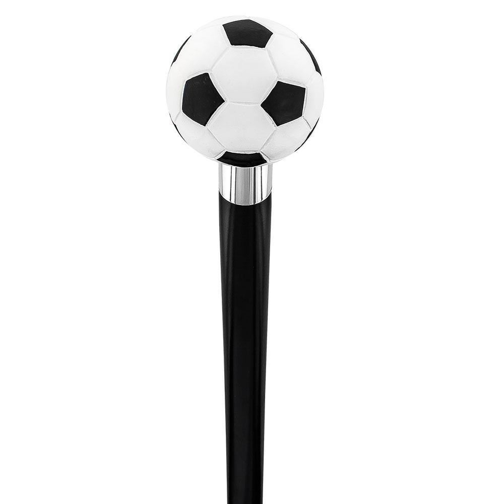 Soccer Ball Walking Cane with Custom Shaft and Collar Sports Walking Canes - Tophatter Daily Deals