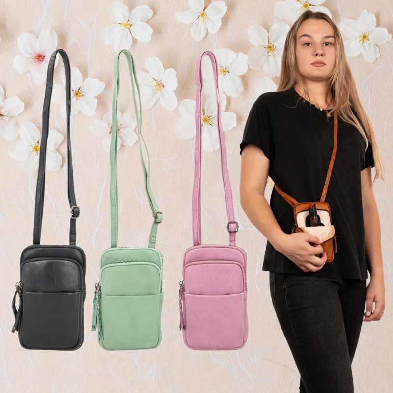 Shay Leather RFID Crossbody Purse Handgun Purses - Tophatter Daily Deals