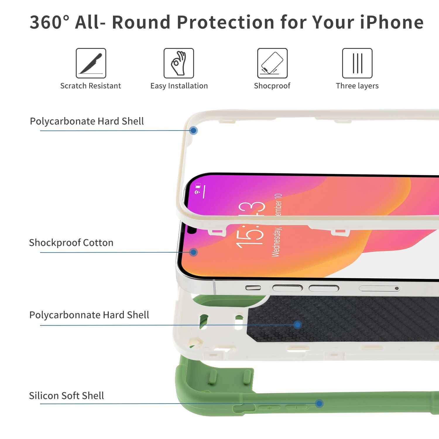 Compatible with iPhone 14 Case - Assorted Styles iPhone Case - Tophatter Daily Deals