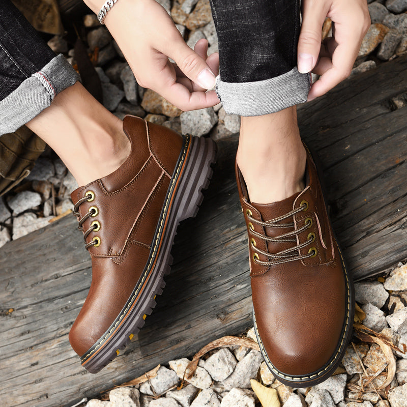 Comfortable and Roomy Leather Men's Shoes Leather Shoes - Tophatter Daily Deals