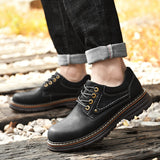 Comfortable and Roomy Leather Men's Shoes Leather Shoes - Tophatter Daily Deals