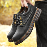 Comfortable and Roomy Leather Men's Shoes Leather Shoes - Tophatter Daily Deals