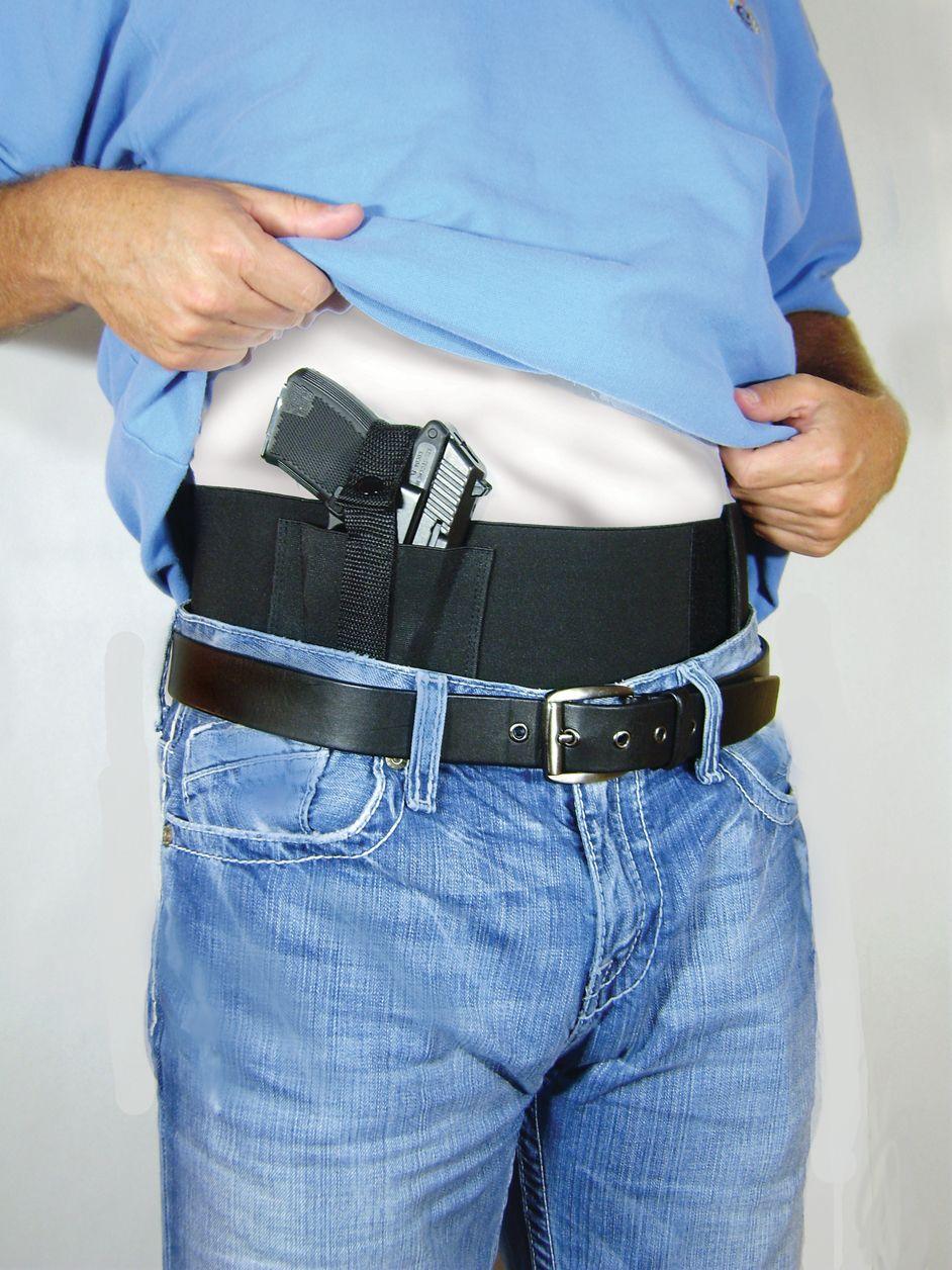 Concealed Carry Belly Band Black Large Size Tactical - Tophatter Daily Deals